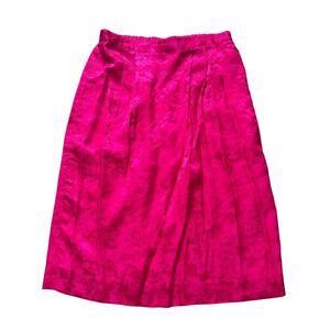 Spenser Jeremy Petites Vintage 90's Bright Pink Silk Skirt Size 10